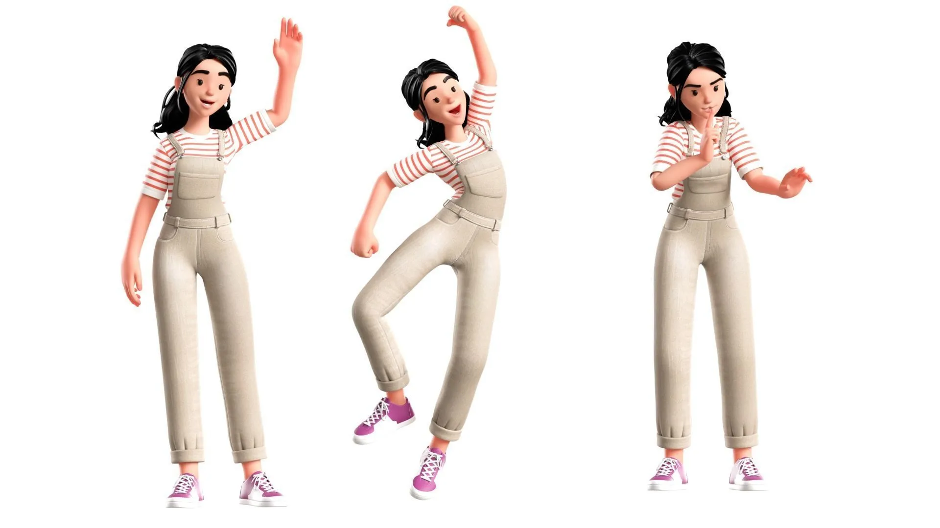 Designer Girl Woman in Blender workspace